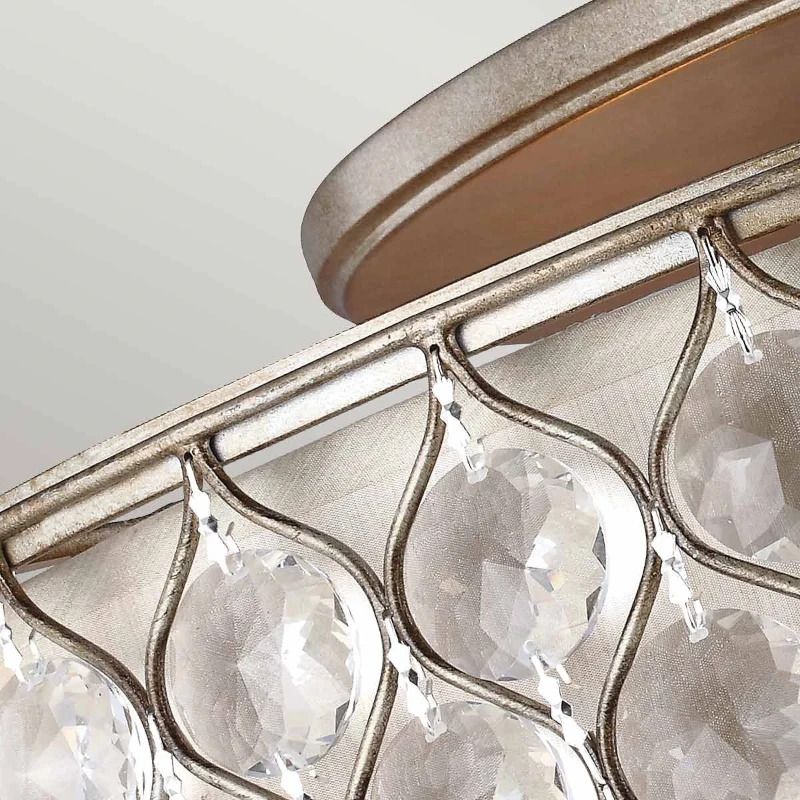 Feiss LED Plafondlamp Lucia | 6X E27 Max 60W | Dimbaar | Burnished Silver