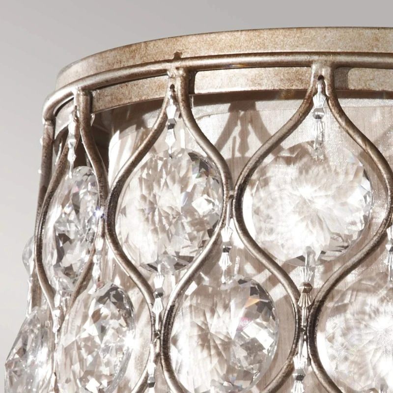 Feiss LED Plafondlamp Lucia | 2X E27 Max 60W | Dimbaar | Burnished Silver
