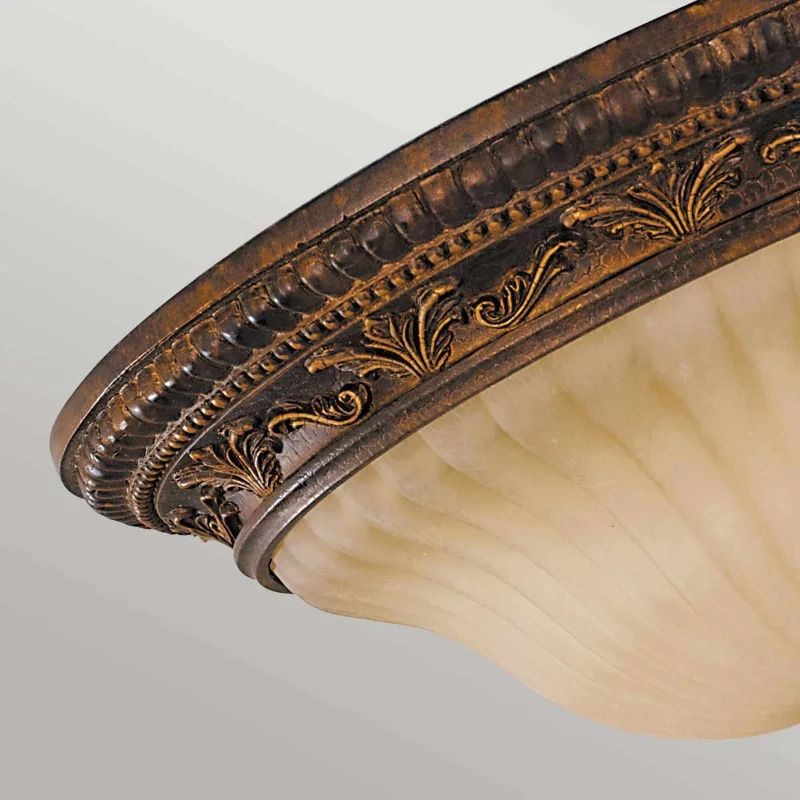 Feiss LED Plafondlamp Sonoma Valley | 2X E27 Max 60W | Dimbaar | Aged Tortoise Shell