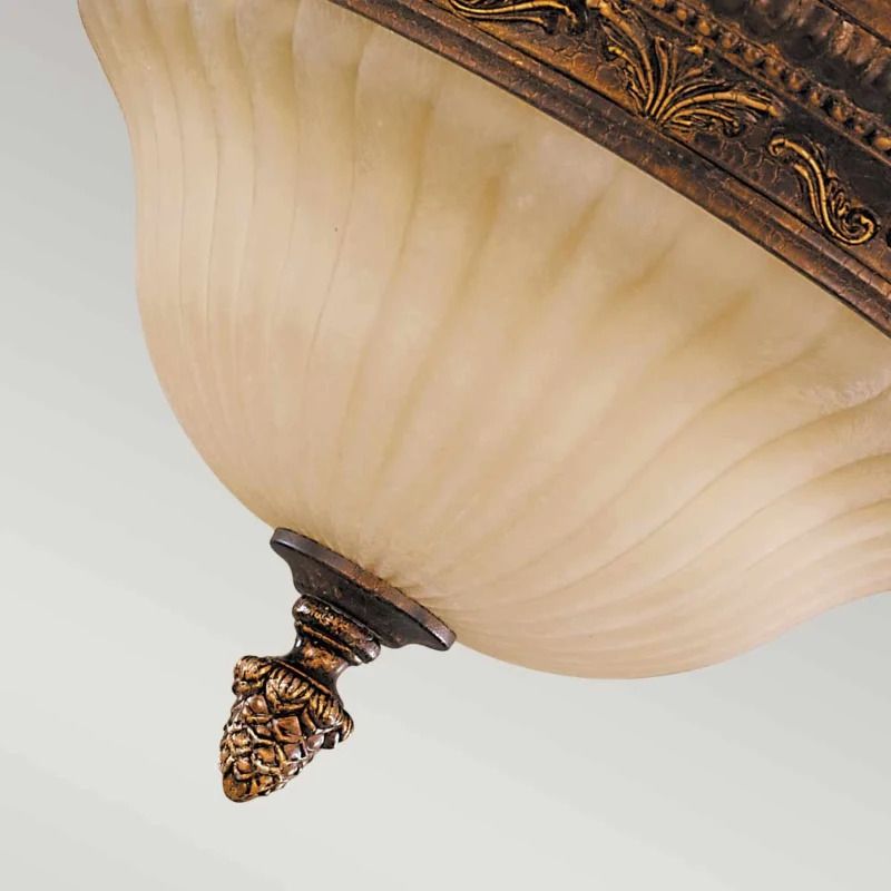 Feiss LED Plafondlamp Sonoma Valley | 2X E27 Max 60W | Dimbaar | Aged Tortoise Shell