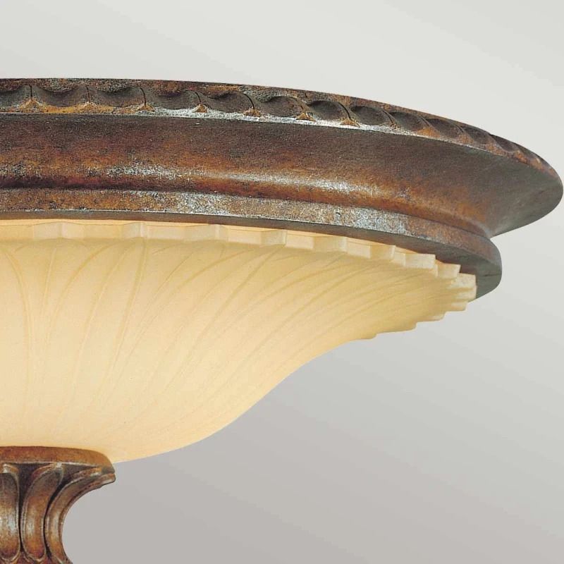Feiss LED Plafondlamp Stirling Castle | 2X E27 Max 60W | Dimbaar | British Bronze