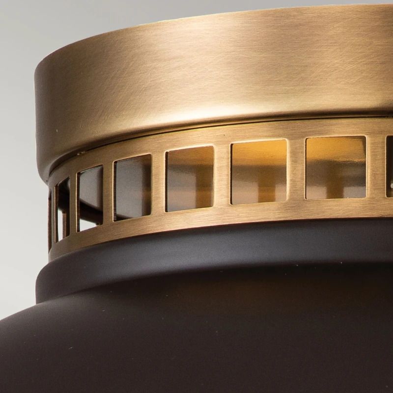 Hinkley LED Plafondlamp Amelia | 2X E27 Max 40W | Dimbaar | Buckeye Bronze/Restoration Bronze