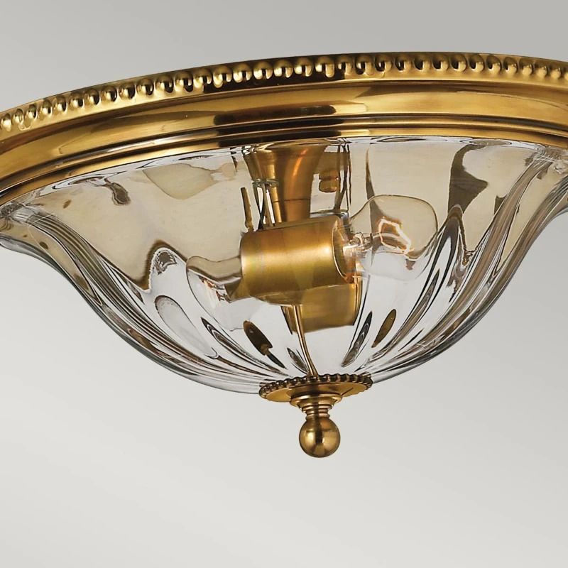 Hinkley LED Plafondlamp Cambridge | 2X E27 Max 60W | Dimbaar | Burnished Brass