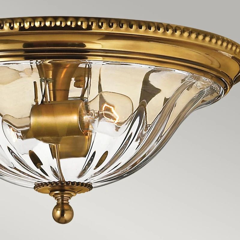 Hinkley LED Plafondlamp Cambridge | 2X E27 Max 60W | Dimbaar | Burnished Brass