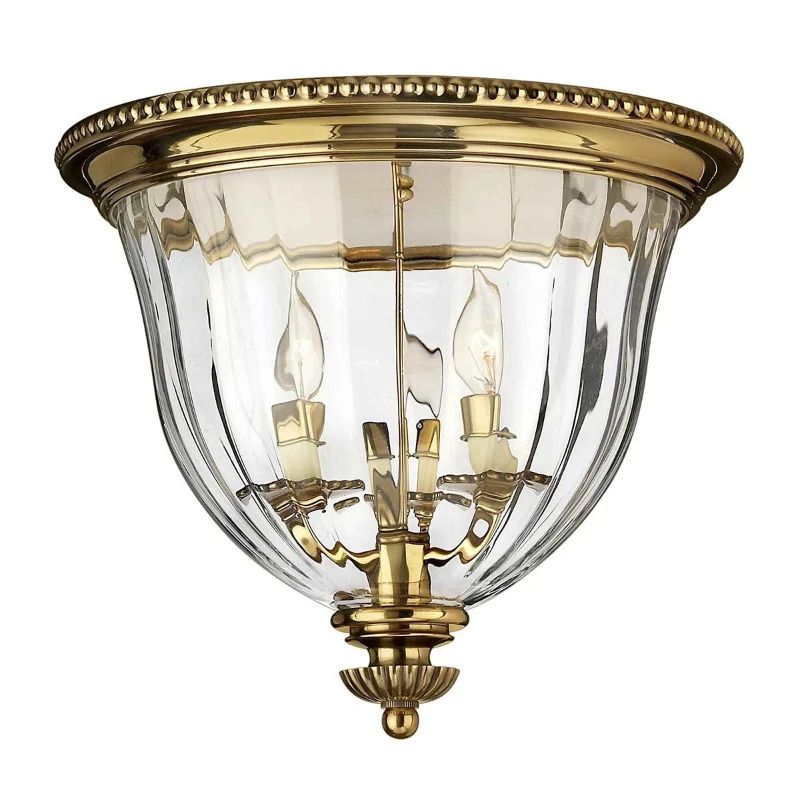 Hinkley LED Plafondlamp Cambridge | 3X E14 Max 40W | Dimbaar | Burnished Brass