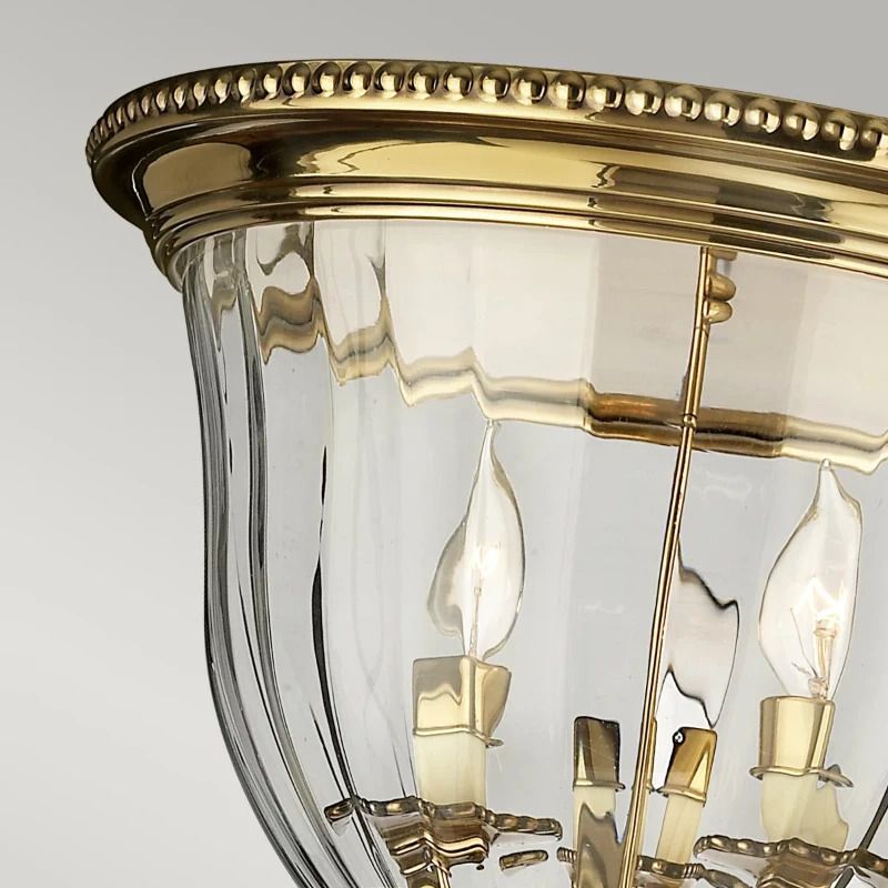 Hinkley LED Plafondlamp Cambridge | 3X E14 Max 40W | Dimbaar | Burnished Brass