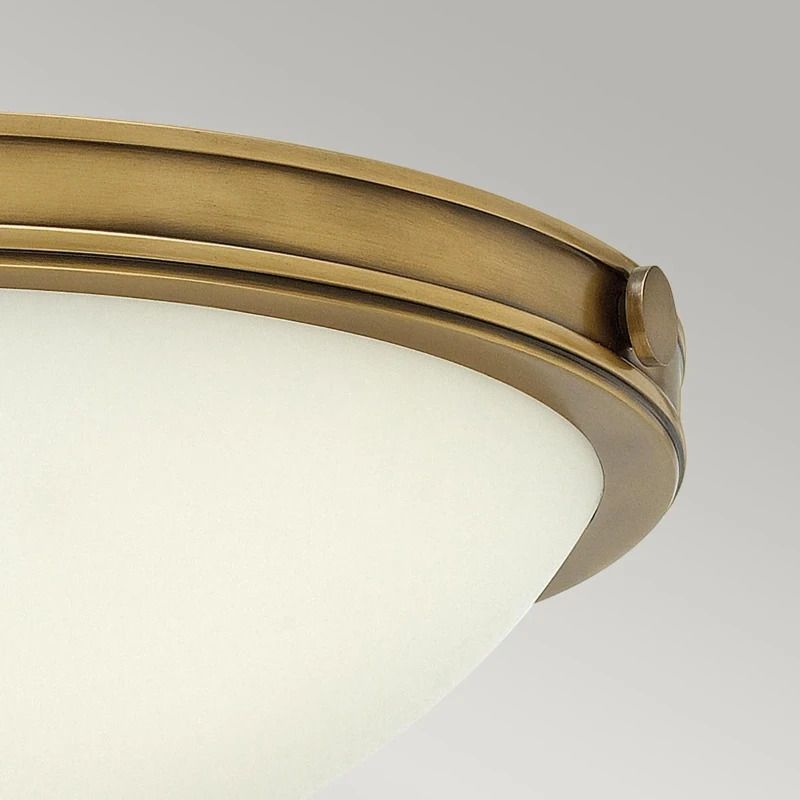 Hinkley LED Plafondlamp Collier | 2X E27 Max 40W | Dimbaar | Heritage Brass