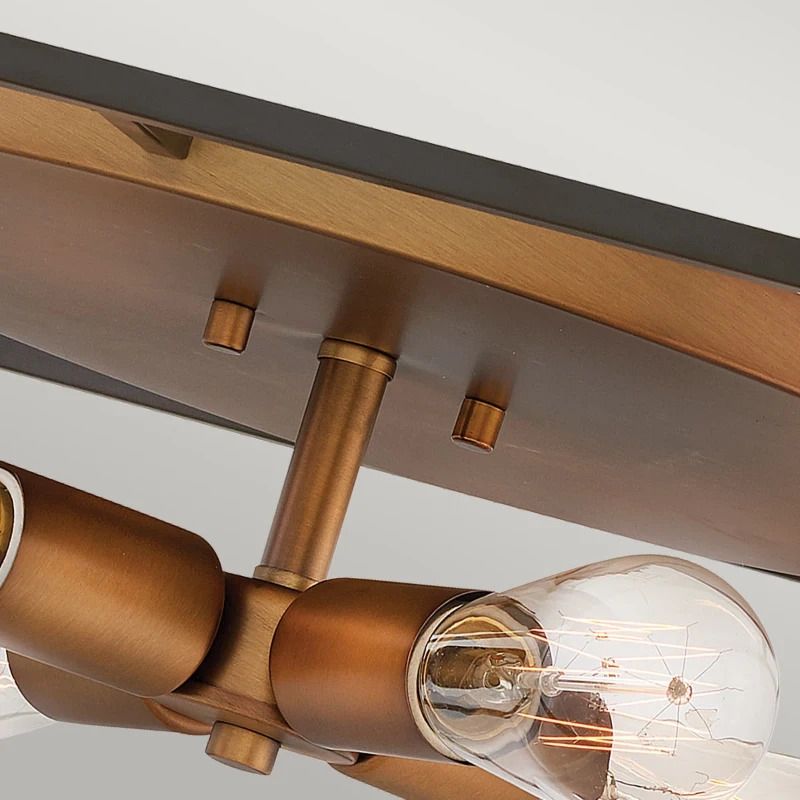 Hinkley LED Plafondlamp Fulton | 4X E27 Max 60W | Dimbaar | Bronze and Brass