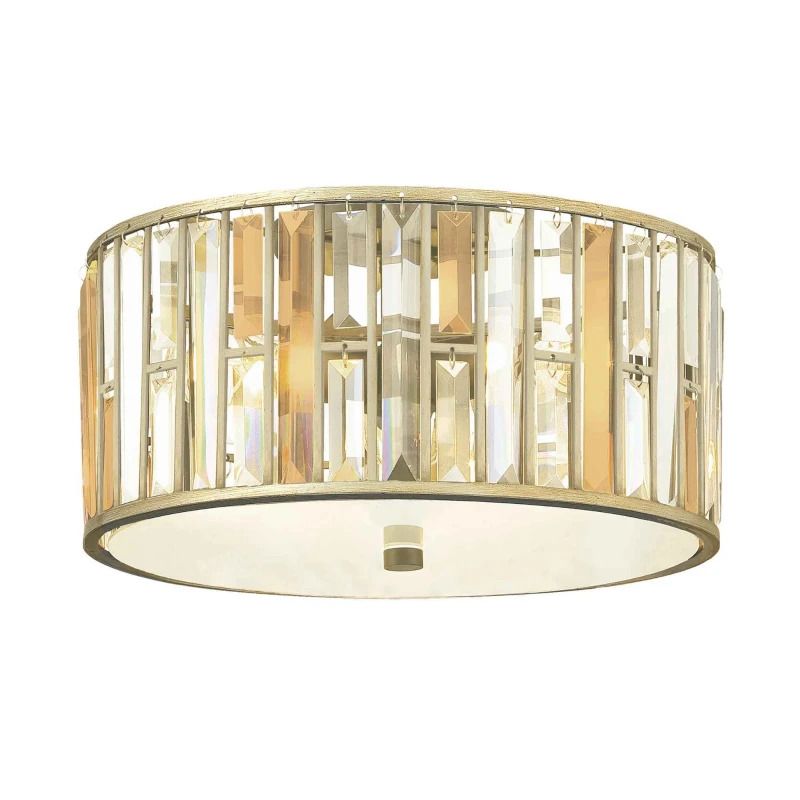 Hinkley LED Plafondlamp Gemma | 3X E27 Max 60W | Dimbaar | Silver Leaf