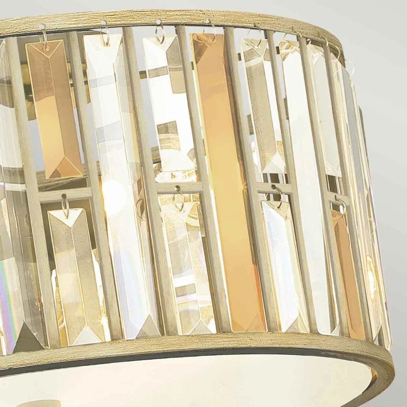 Hinkley LED Plafondlamp Gemma | 3X E27 Max 60W | Dimbaar | Silver Leaf