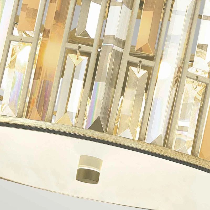 Hinkley LED Plafondlamp Gemma | 3X E27 Max 60W | Dimbaar | Silver Leaf