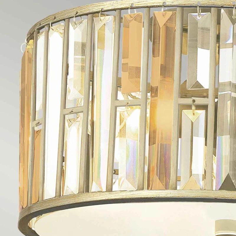 Hinkley LED Plafondlamp Gemma | 3X E27 Max 60W | Dimbaar | Silver Leaf