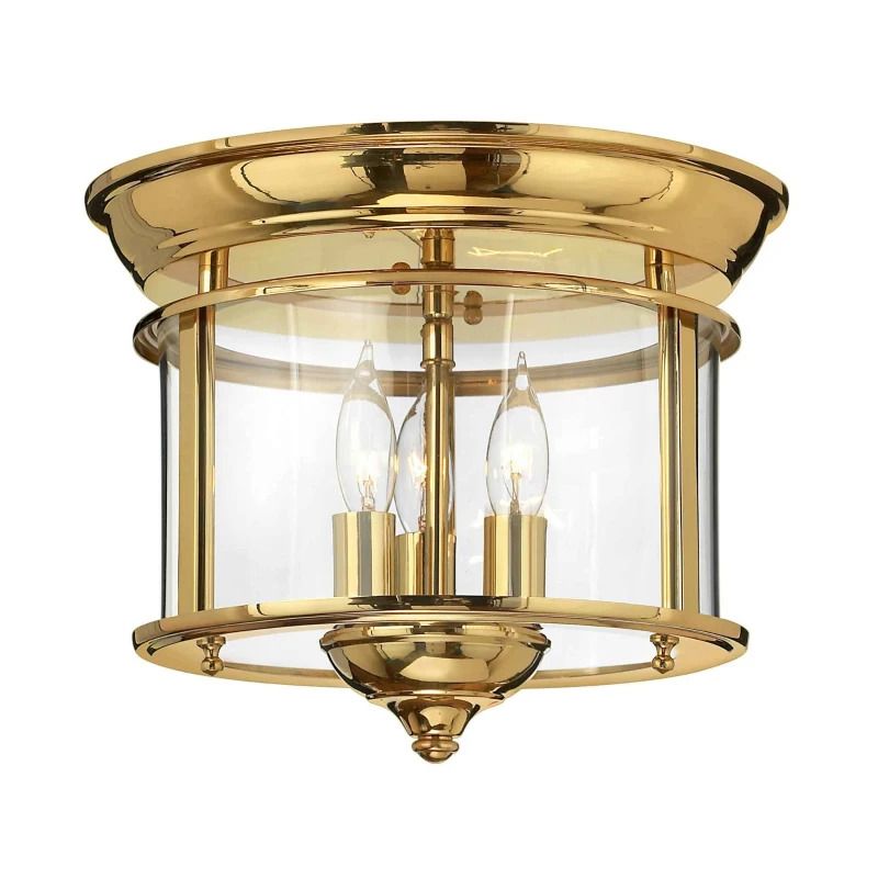 Hinkley LED Plafondlamp Gentry | 3X E14 Max 40W | Dimbaar | Polished Brass