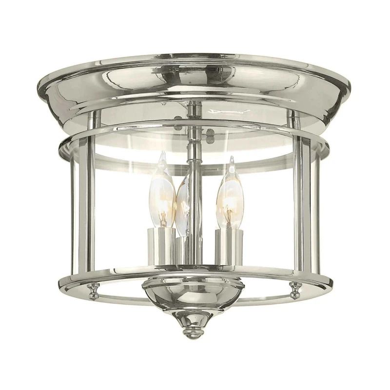 Hinkley LED Plafondlamp Gentry | 3X E14 Max 40W | Dimbaar | Polished Nickel