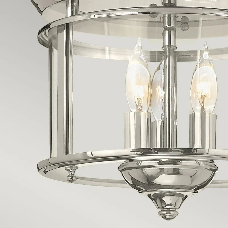 Hinkley LED Plafondlamp Gentry | 3X E14 Max 40W | Dimbaar | Polished Nickel
