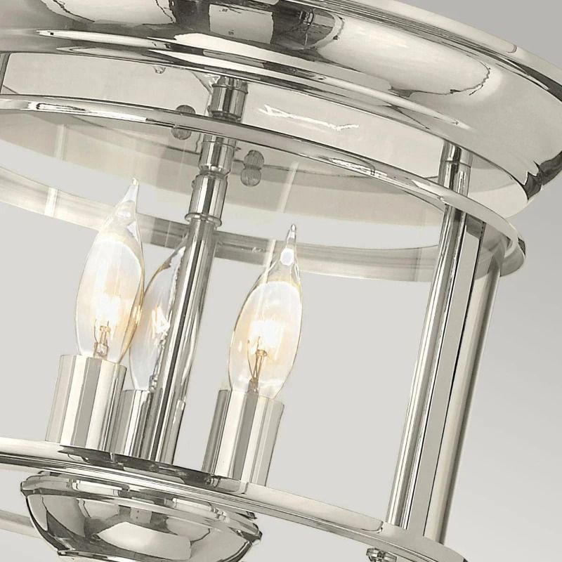 Hinkley LED Plafondlamp Gentry | 3X E14 Max 40W | Dimbaar | Polished Nickel