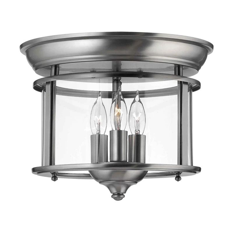 Hinkley LED Plafondlamp Gentry | 3X E14 Max 40W | Dimbaar | Pewter