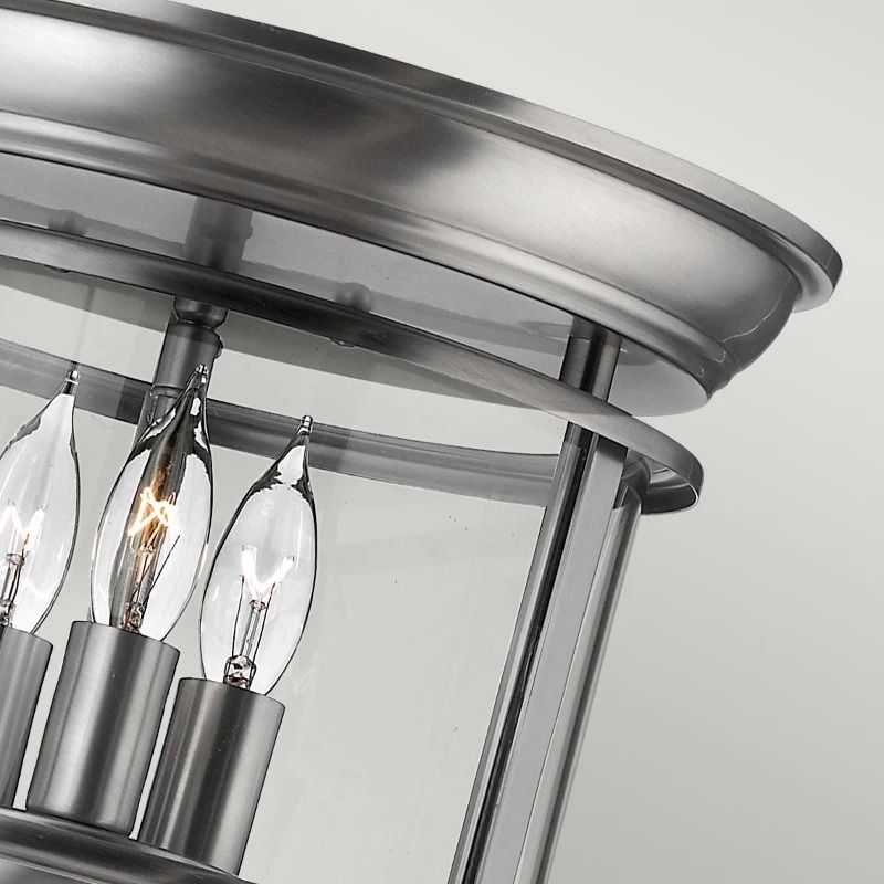 Hinkley LED Plafondlamp Gentry | 3X E14 Max 40W | Dimbaar | Pewter