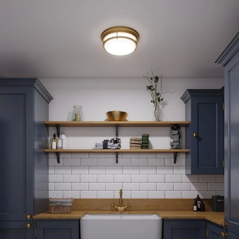 Hinkley LED Plafondlamp Hadley | 3X E27 Max 40W | IP44 | Dimbaar | Brushed Bronze