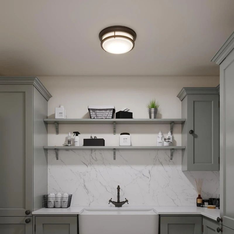Hinkley LED Plafondlamp Hadley | 3X E27 Max 40W | IP44 | Dimbaar | Oil Rubbed Bronze