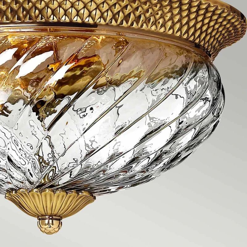 Hinkley LED Plafondlamp Plantation | 3X E27 Max 60W | Dimbaar | Burnished Brass