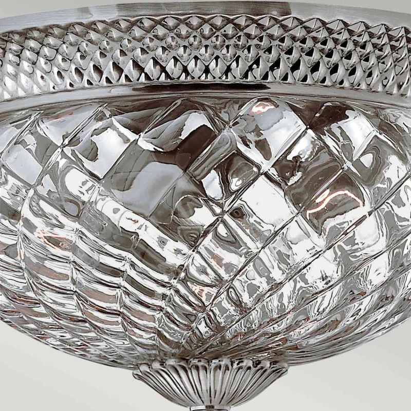Hinkley LED Plafondlamp Plantation | 3X E27 Max 60W | Dimbaar | Polished Antique Nickel