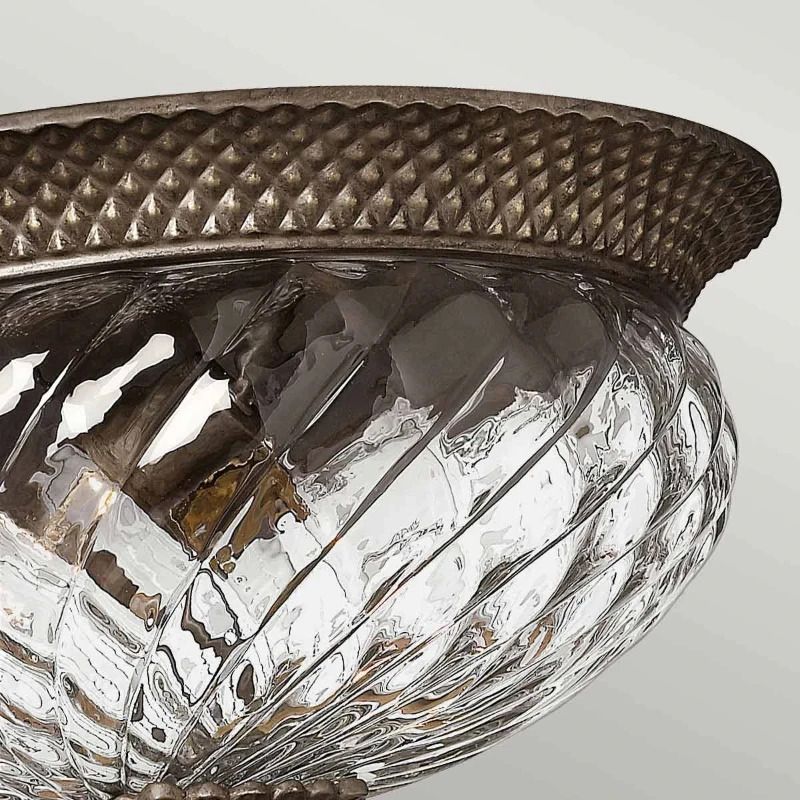 Hinkley LED Plafondlamp Plantation | 3X E27 Max 60W | Dimbaar | Pearl Bronze