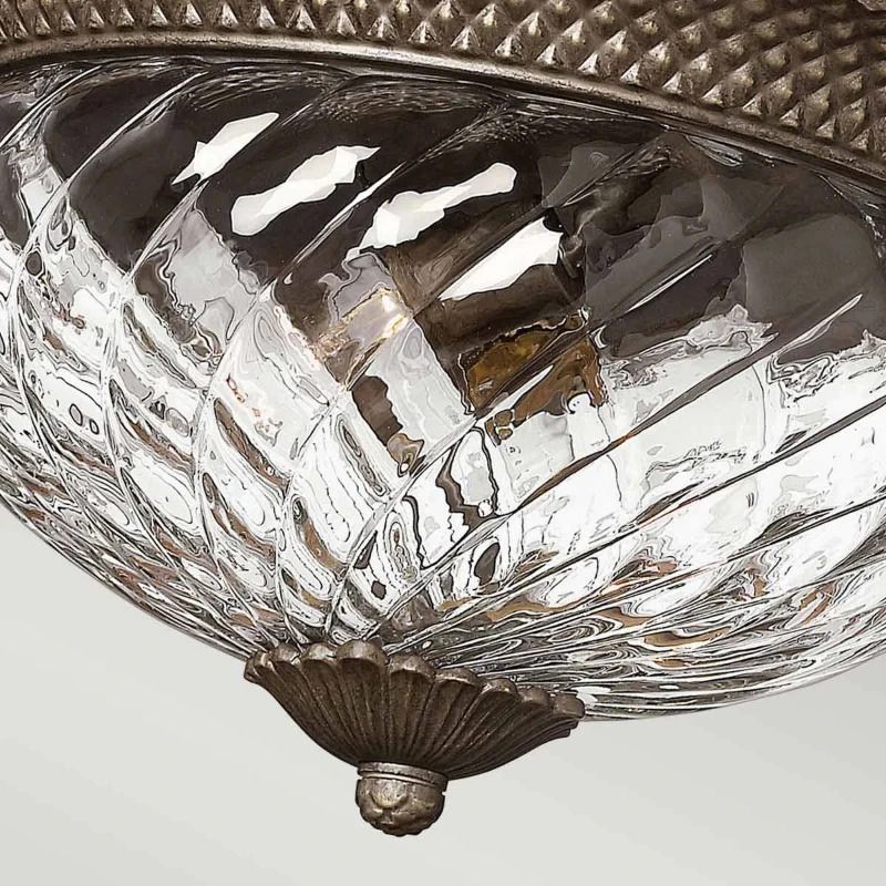 Hinkley LED Plafondlamp Plantation | 3X E27 Max 60W | Dimbaar | Pearl Bronze
