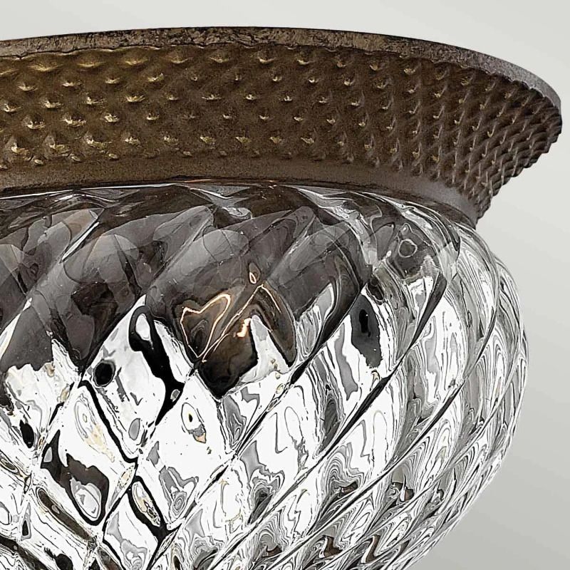 Hinkley LED Plafondlamp Plantation | 2X E27 Max 60W | Dimbaar | Pearl Bronze