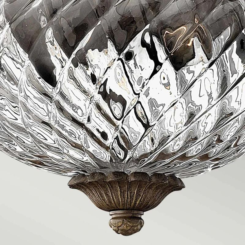 Hinkley LED Plafondlamp Plantation | 2X E27 Max 60W | Dimbaar | Pearl Bronze