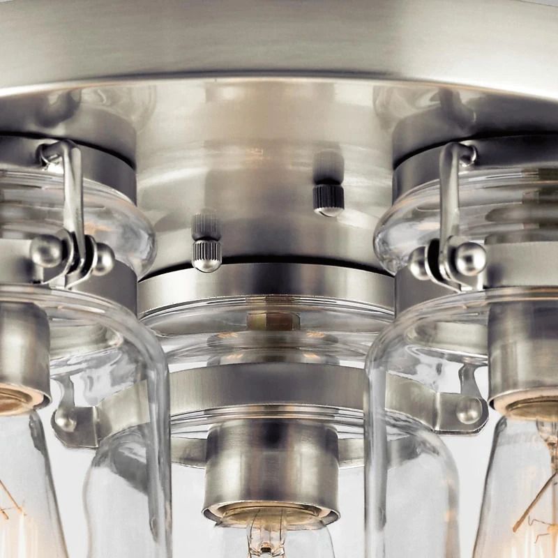 Kichler LED Plafondlamp Brinley | 3X E27 Max 60W | Dimbaar | Brushed Nickel