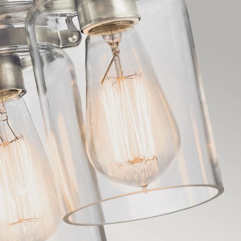 Kichler LED Plafondlamp Brinley | 3X E27 Max 60W | Dimbaar | Brushed Nickel