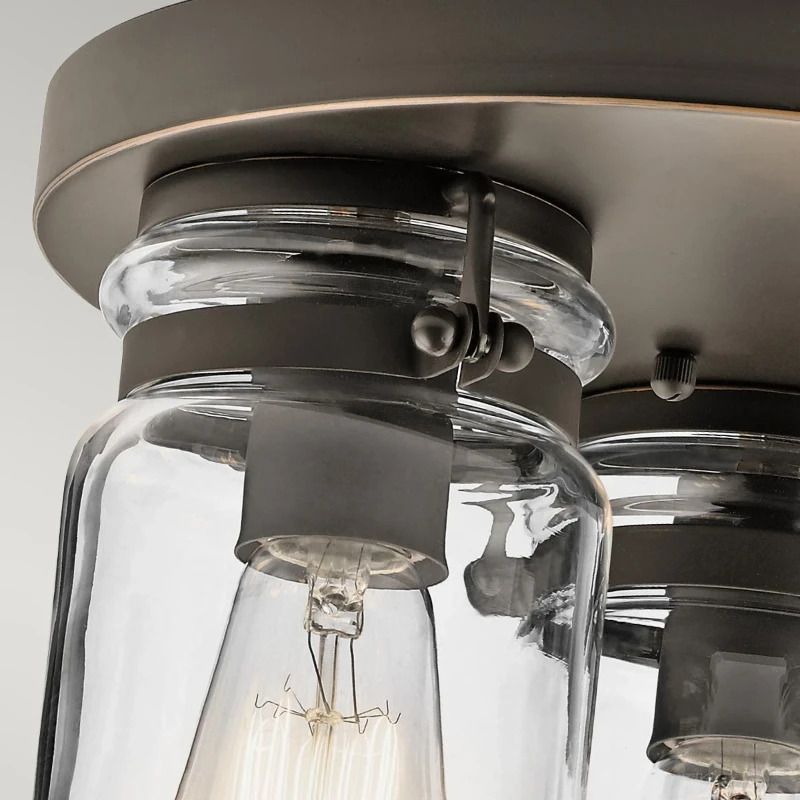Kichler LED Plafondlamp Brinley | 3X E27 Max 60W | Dimbaar | Olde Bronze