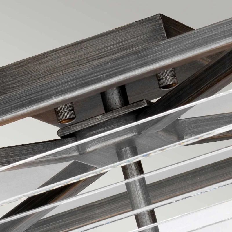Elstead Lighting LED Plafondlamp Louvre | 4X E27 Max 60W | Dimbaar | Painted Gunmetal