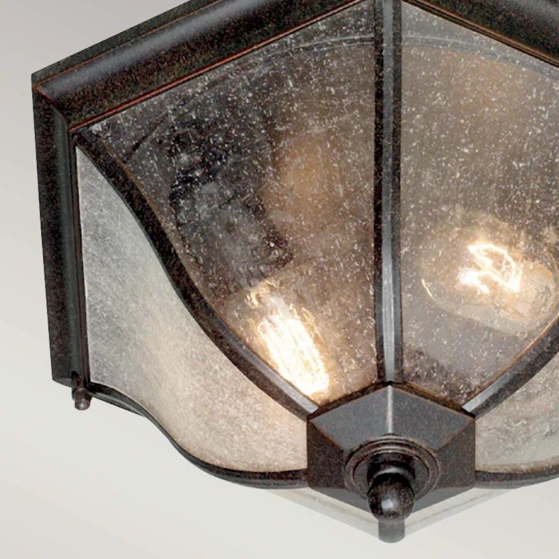 Elstead Lighting LED Buitenlamp New England | 2X E27 Max 60W | IP44 | Dimbaar | Weathered Bronze