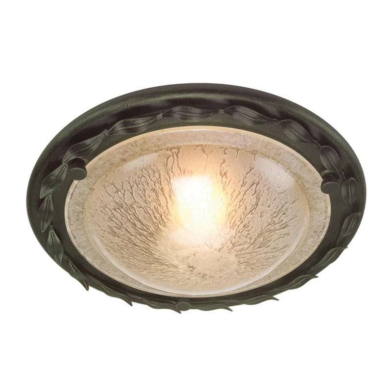 Elstead Lighting LED Plafondlamp Olivia | 1X E27 Max 60W | Dimbaar | Black/Gold Patina