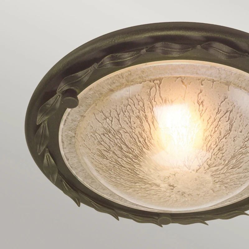Elstead Lighting LED Plafondlamp Olivia | 1X E27 Max 60W | Dimbaar | Black/Gold Patina
