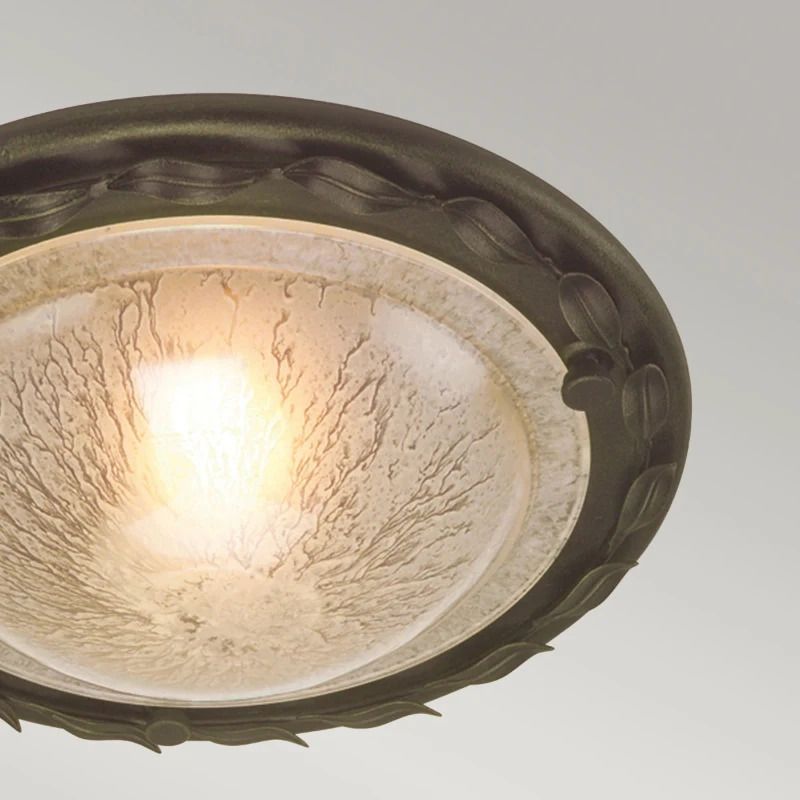 Elstead Lighting LED Plafondlamp Olivia | 1X E27 Max 60W | Dimbaar | Black/Gold Patina
