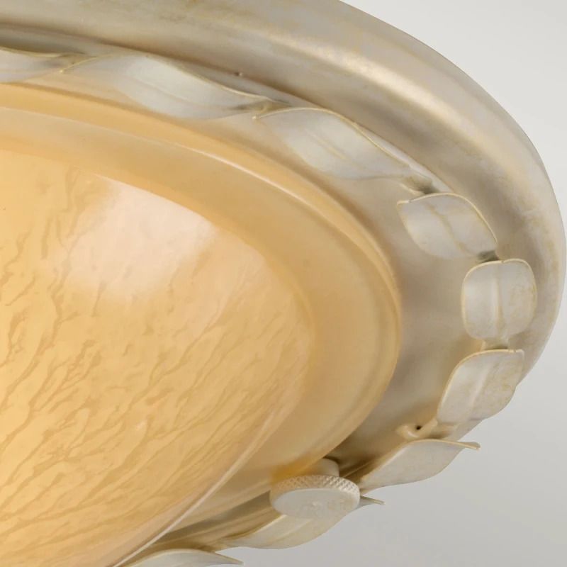 Elstead Lighting LED Plafondlamp Olivia | 1X E27 Max 60W | Dimbaar | Ivory/Gold Patina