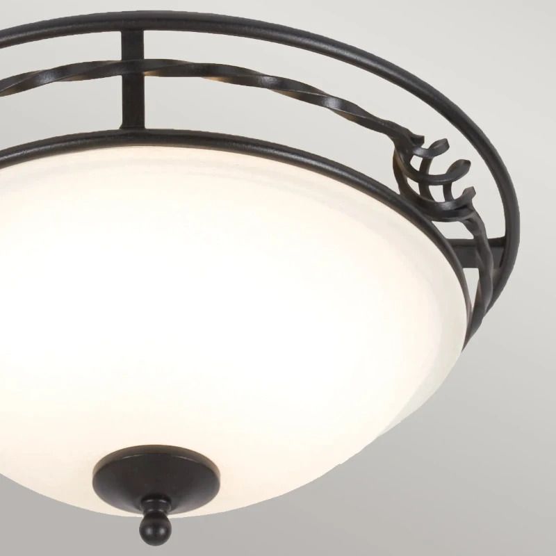 Elstead Lighting LED Plafondlamp Pembroke | 2X E27 Max 60W | Dimbaar | Black