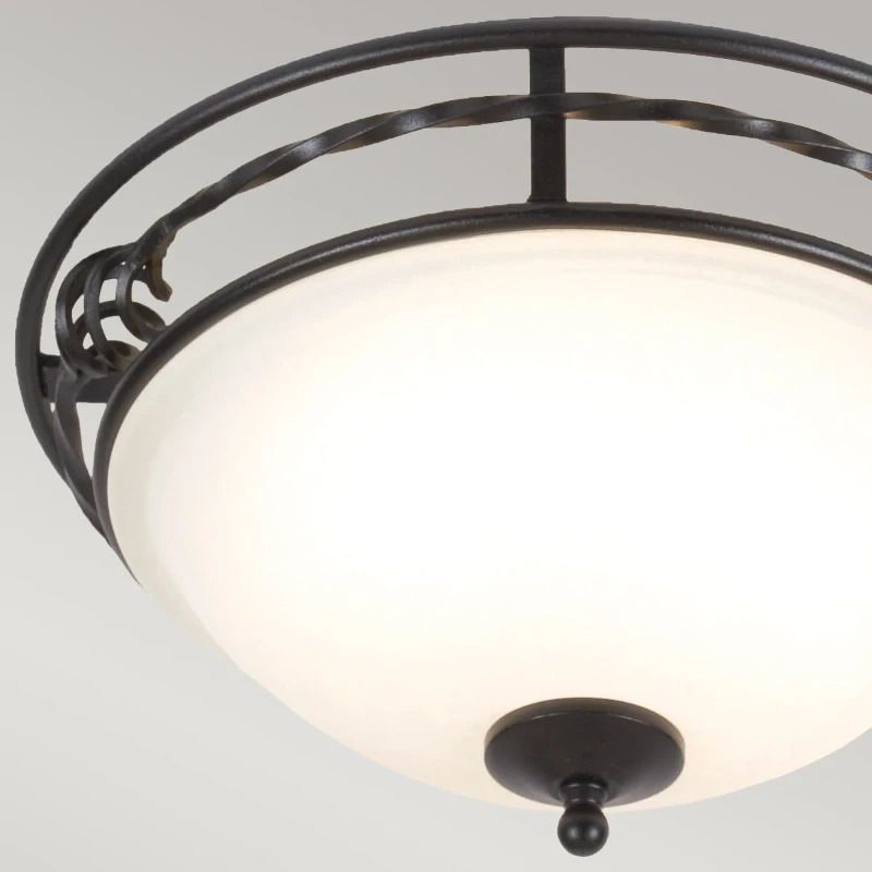 Elstead Lighting LED Plafondlamp Pembroke | 2X E27 Max 60W | Dimbaar | Black