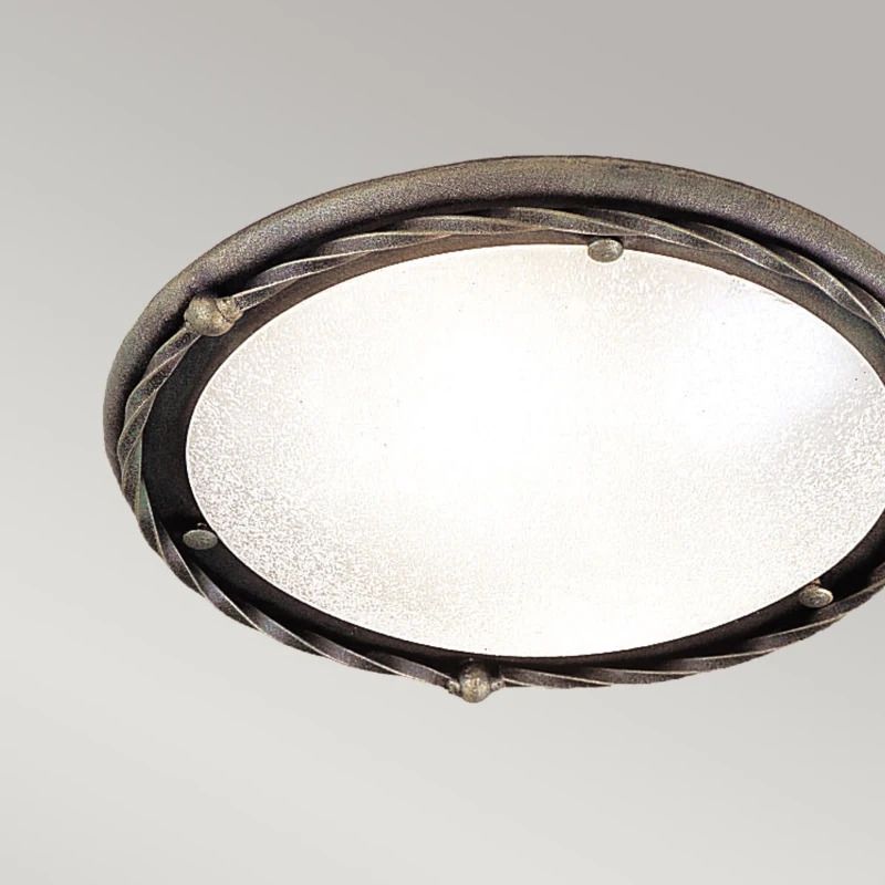 Elstead Lighting LED Plafondlamp Pembroke | 1X E27 Max 60W | Dimbaar | Black/Gold