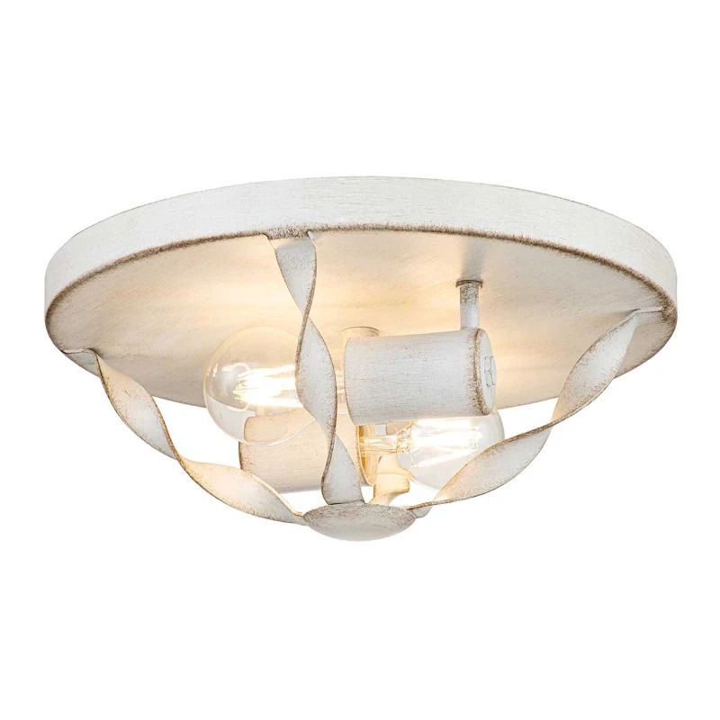Quoizel LED Plafondlamp Bradbury | 2X E27 Max 60W | Dimbaar | Antique White