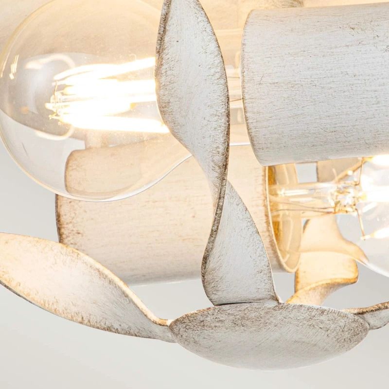 Quoizel LED Plafondlamp Bradbury | 2X E27 Max 60W | Dimbaar | Antique White