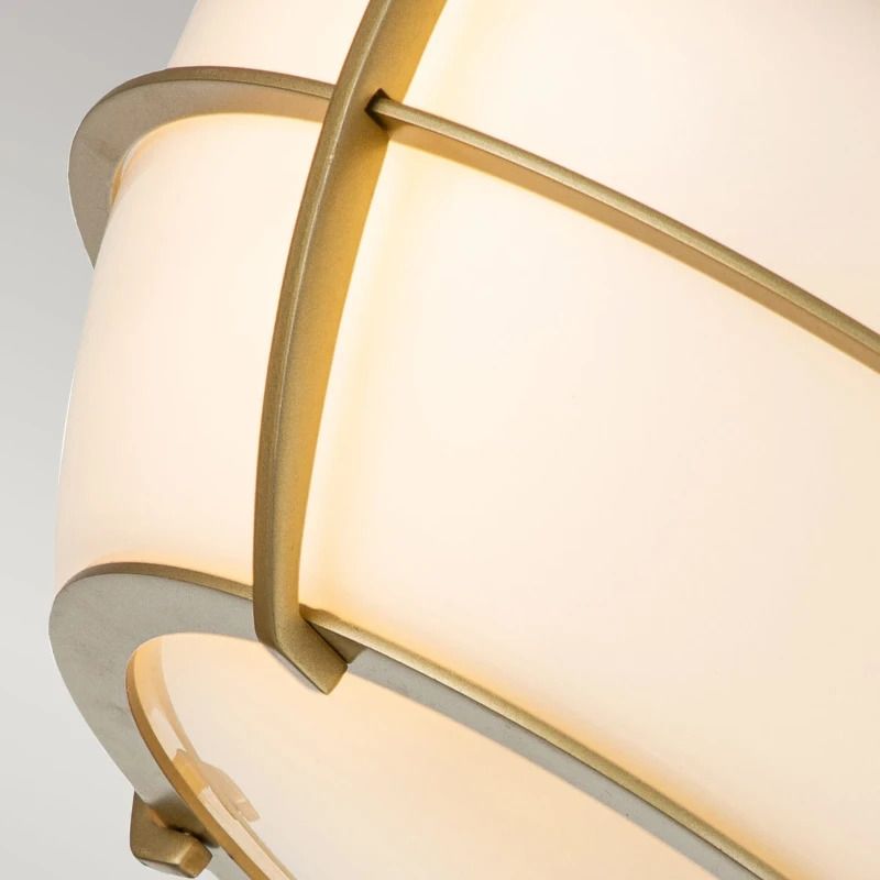 Quoizel LED Plafond Badkamerlamp Chance | 2X E27 Max 60W | IP44 | Dimbaar | Painted Natural Brass