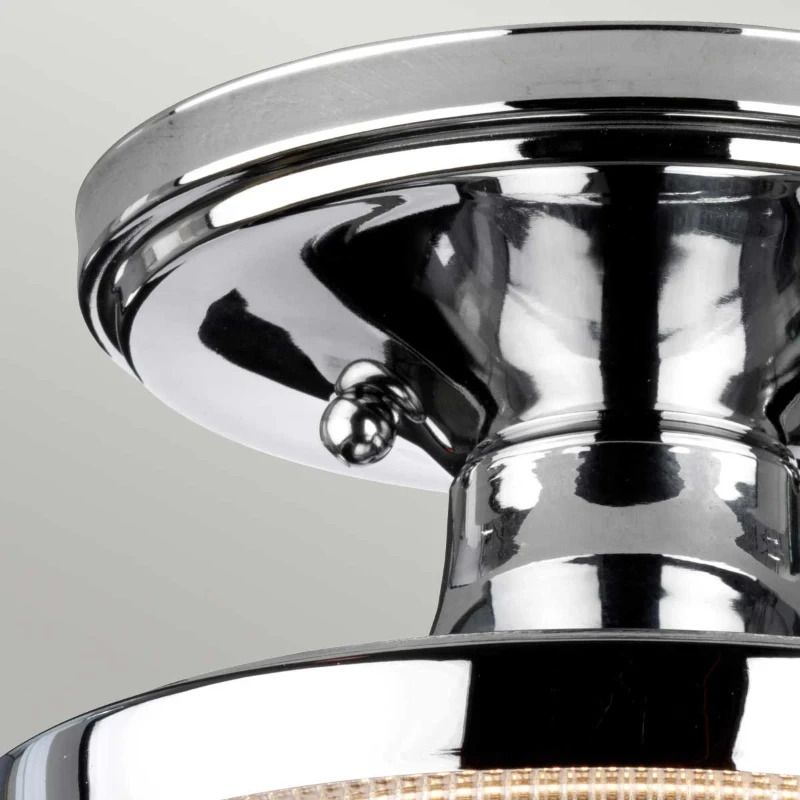 Quoizel LED Plafond Badkamerlamp Dublin | 1X E27 Max 40W | IP44 | Dimbaar | Polished Chrome