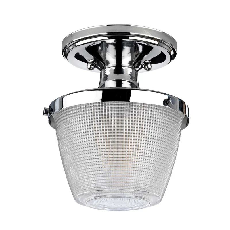 Quoizel LED Plafond Badkamerlamp Dublin | 1X E27 Max 40W | IP44 | Dimbaar | Polished Chrome