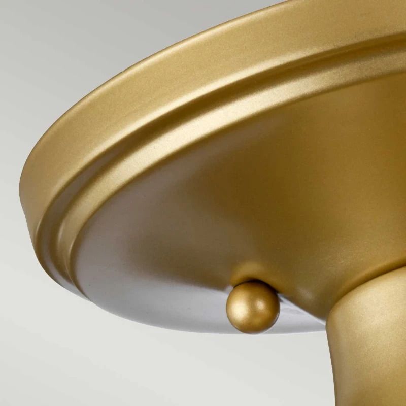 Quoizel LED Plafond Badkamerlamp Dublin | 1X E27 Max 40W | IP44 | Dimbaar | Painted Natural Brass