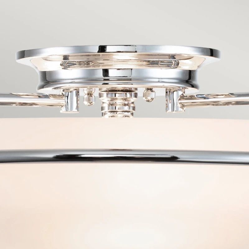 Quoizel LED Plafondlamp Griffin | 3X E27 Max 60W | Dimbaar | Polished Chrome