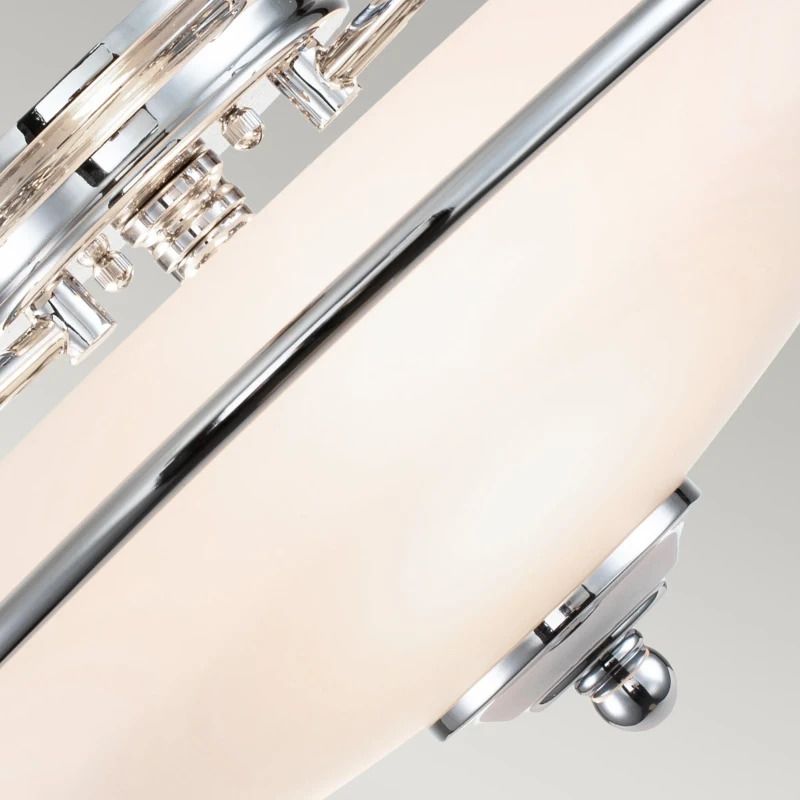 Quoizel LED Plafondlamp Griffin | 3X E27 Max 60W | Dimbaar | Polished Chrome